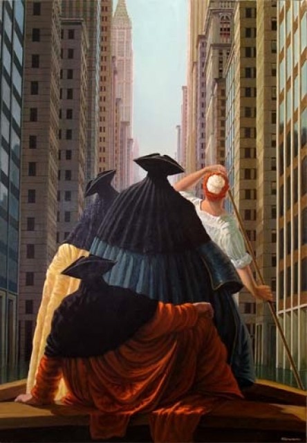 Lower Broadway at noon